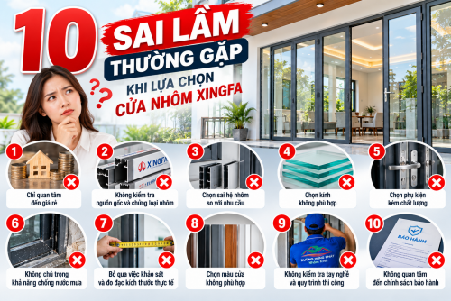 10 Sai Lầm Thường Gặp Khi Lựa Chọn Cửa Nhôm Xingfa
