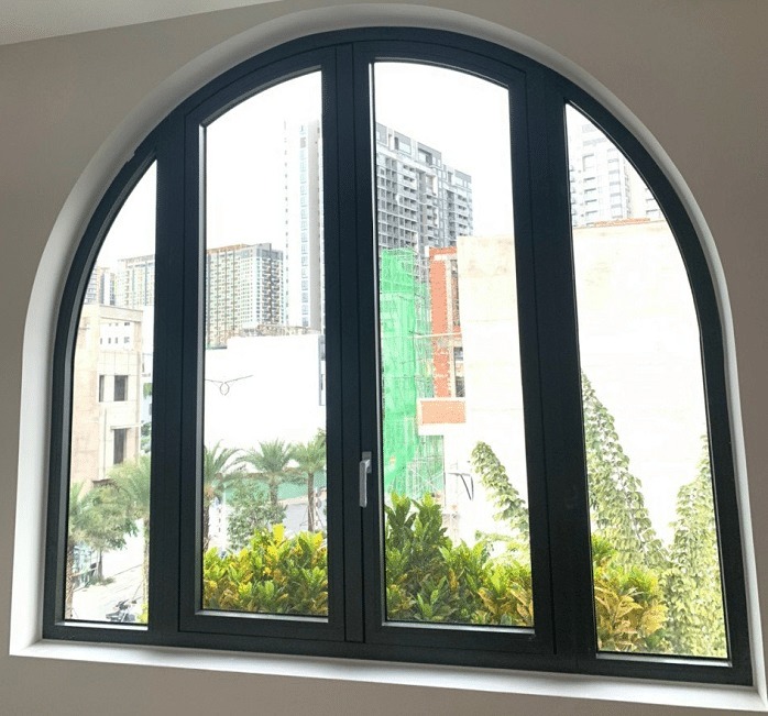 cửa nhôm Xingfa uốn vòm