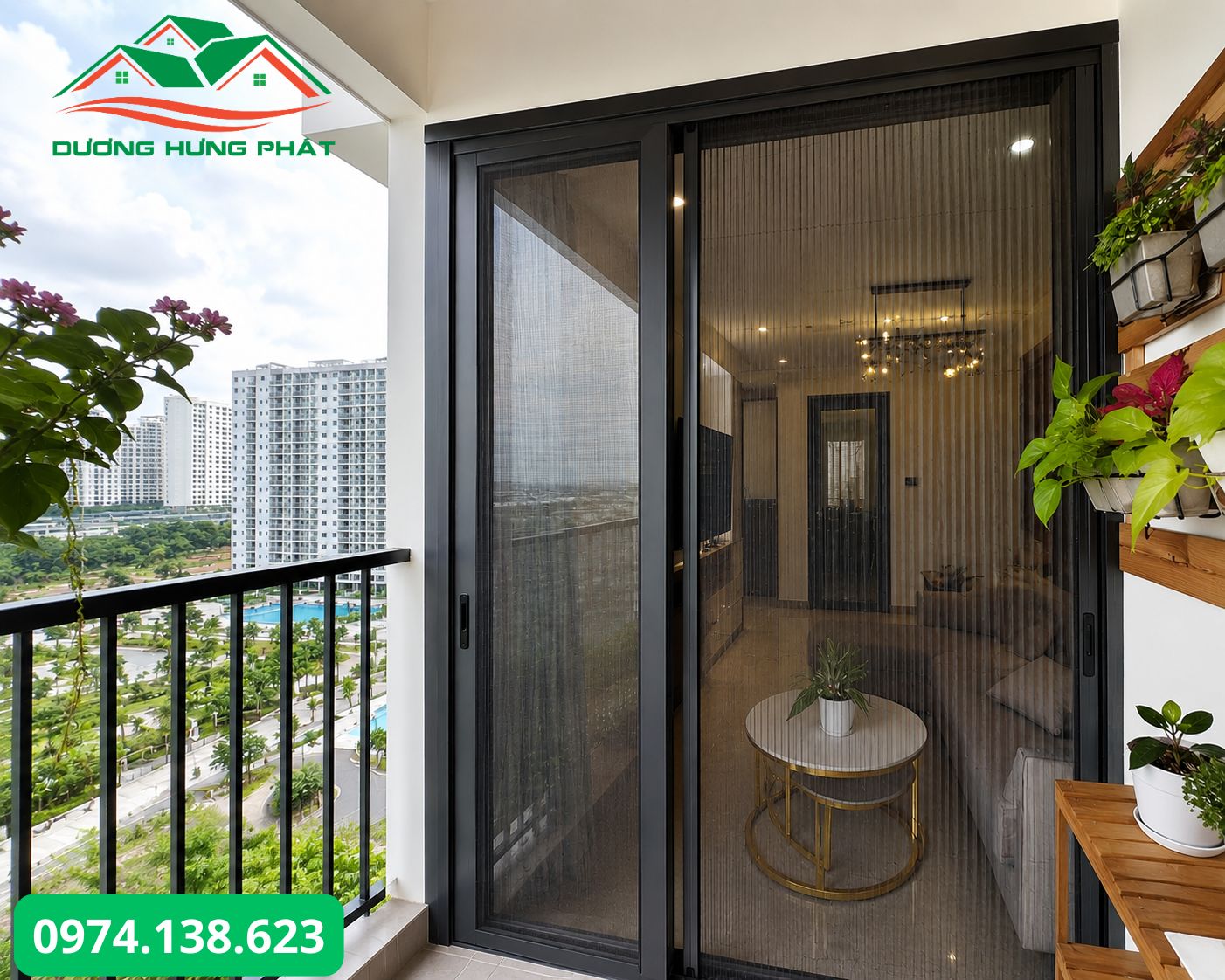 Chung cư phường Bình Thạnh được lắp đặt cửa lưới chống muỗi