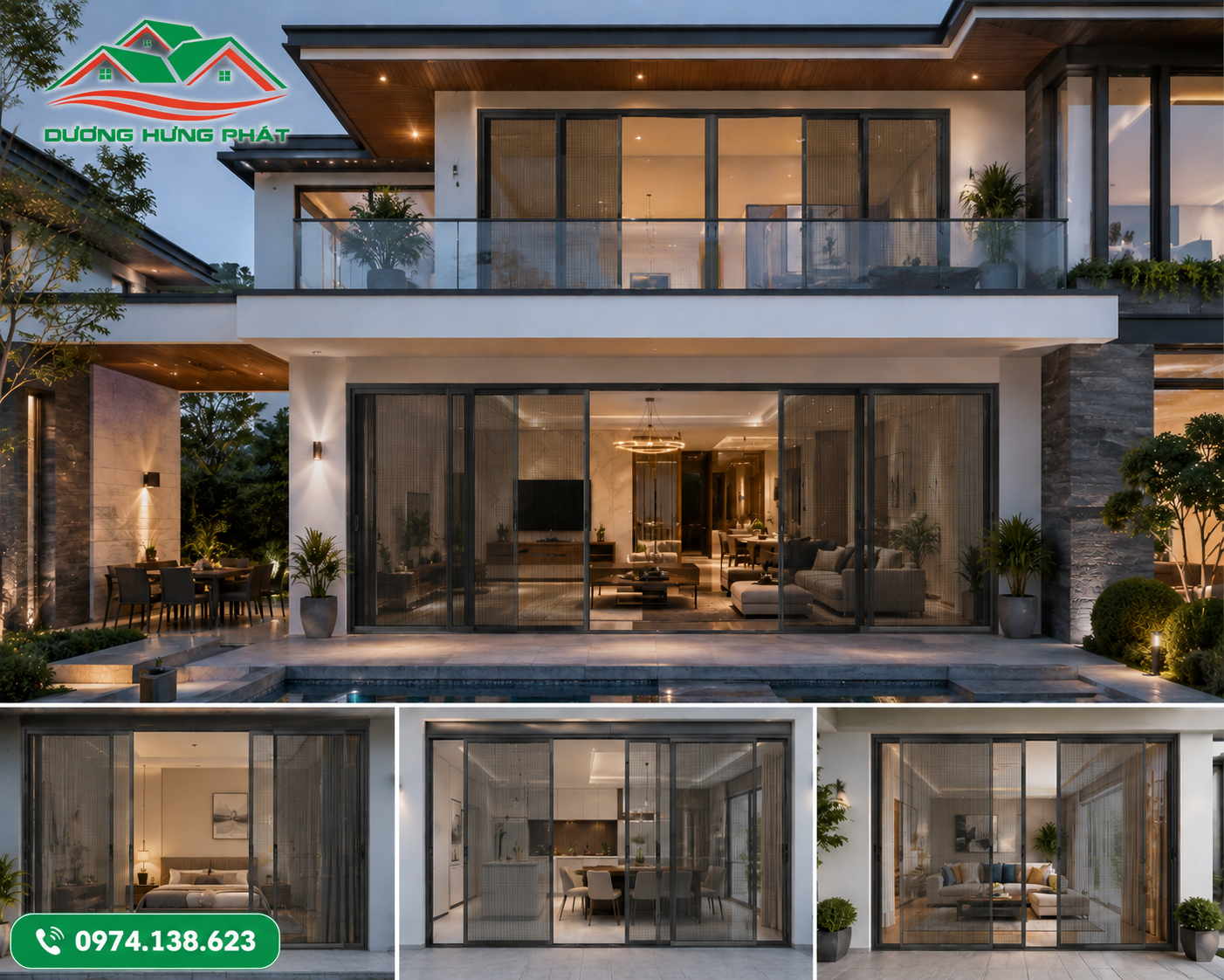 Cửa lưới chống muỗi dạng lùa tại phường Tân Mỹ