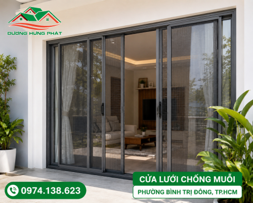 Dương Hưng Phát - Thi Công Cửa Lưới Chống Muỗi Phường Bình Trị Đông