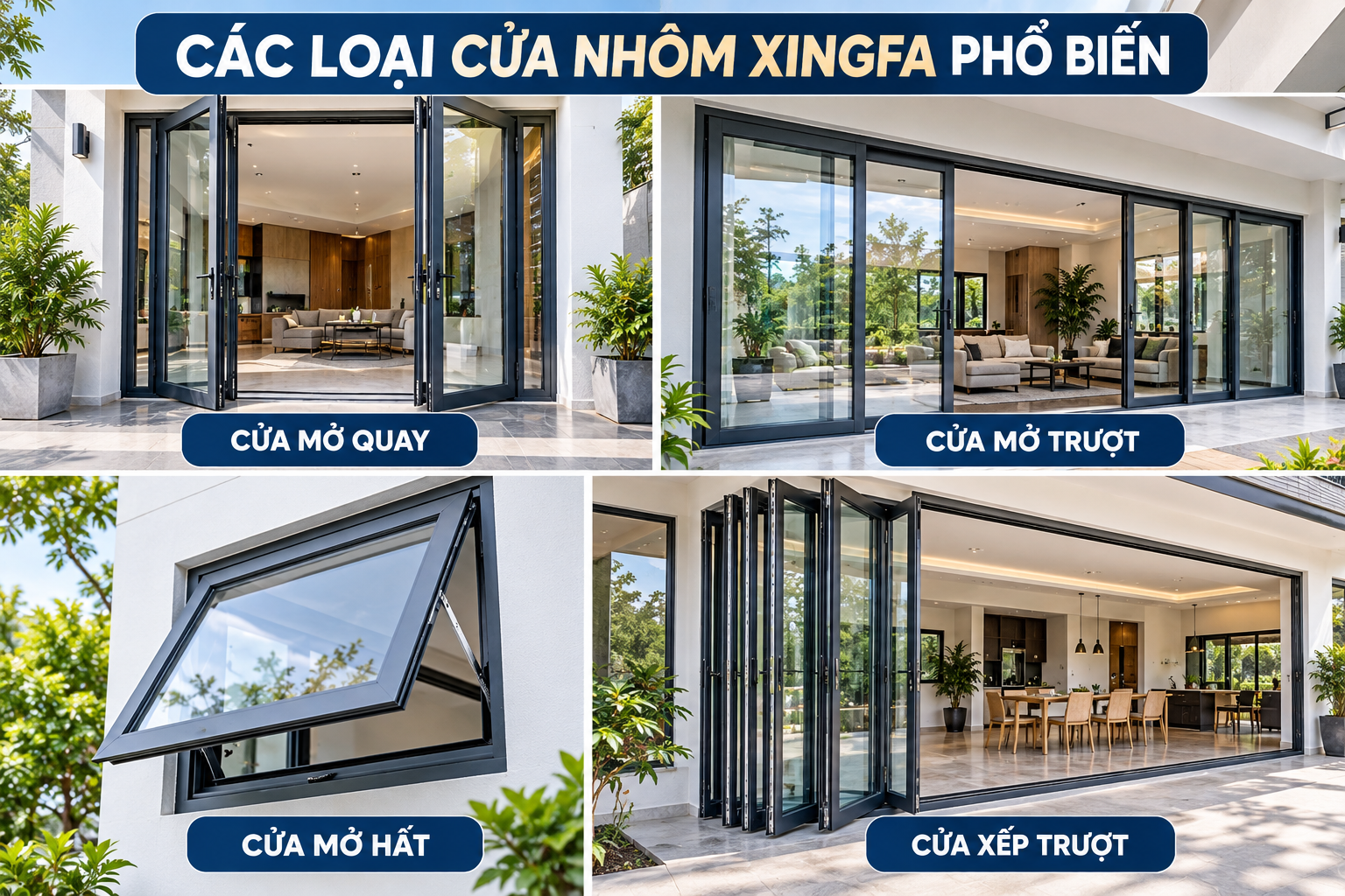 các mẫu cửa nhôm Xingfa