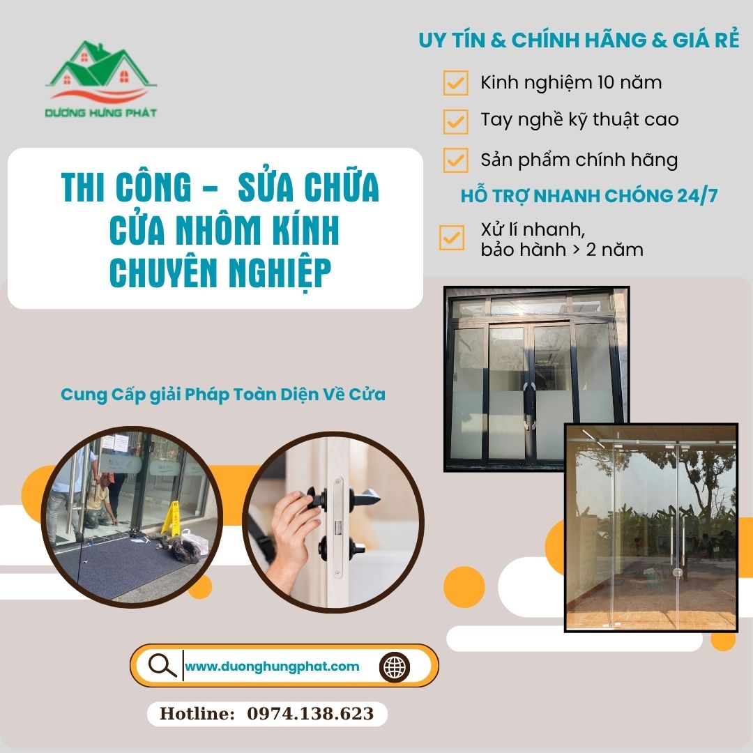sửa chữa cửa nhôm kính quận 8 TP.HCM