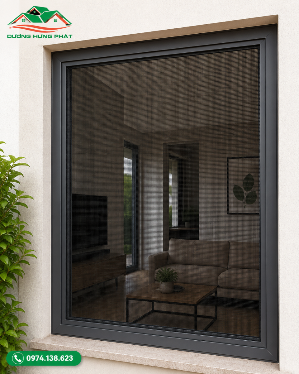 Lắp đặt cửa lưới chống muỗi dạng cố định tại Bình Đông
