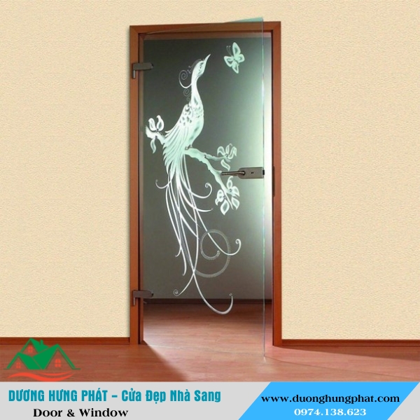 kính cường lực mở quay 1 cánh