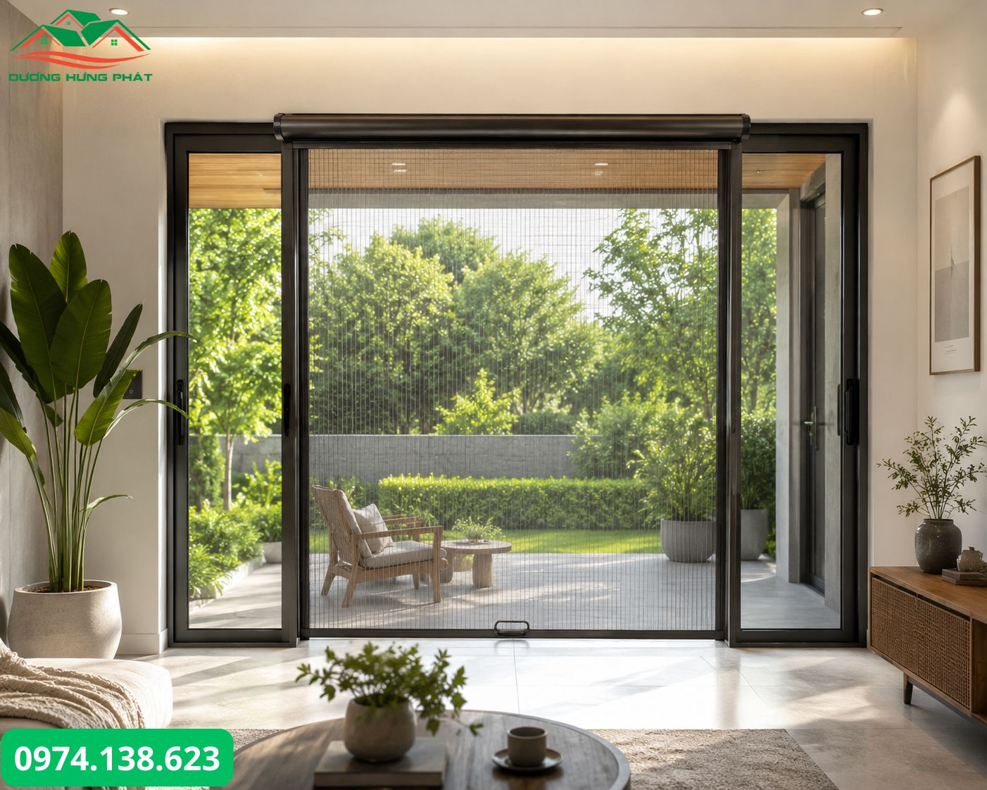 cửa lưới chống muỗi dạng cuốn tại Hòa Hưng
