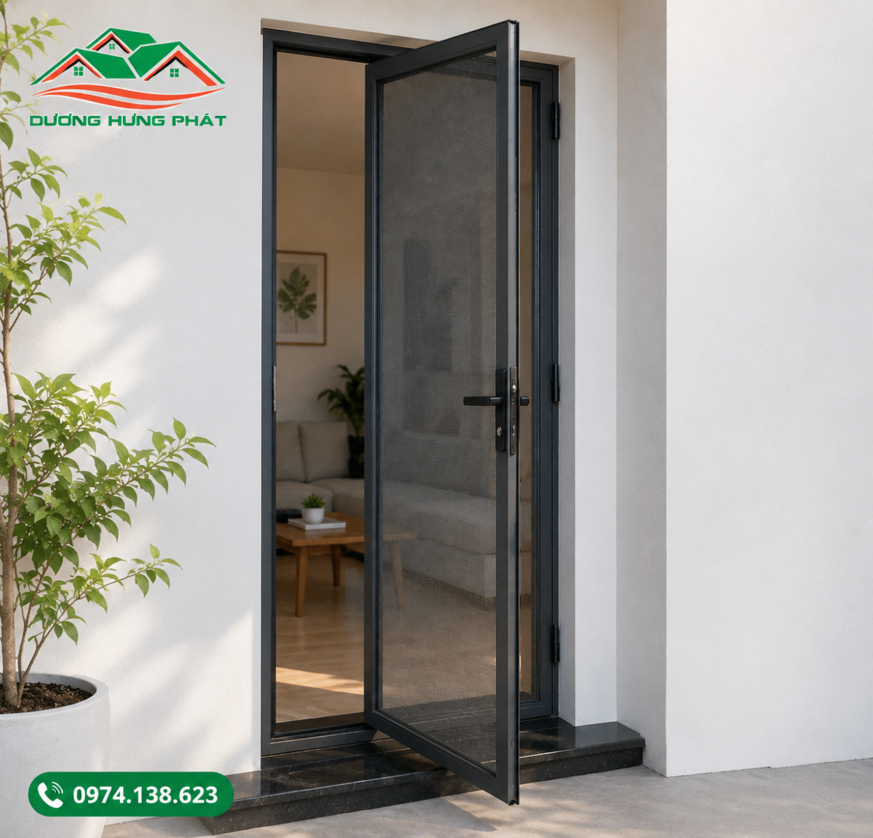 Cửa lưới chống muỗi dạng lùa giá rẻ, uy tín tại phường Vĩnh Hội, TP.HCM