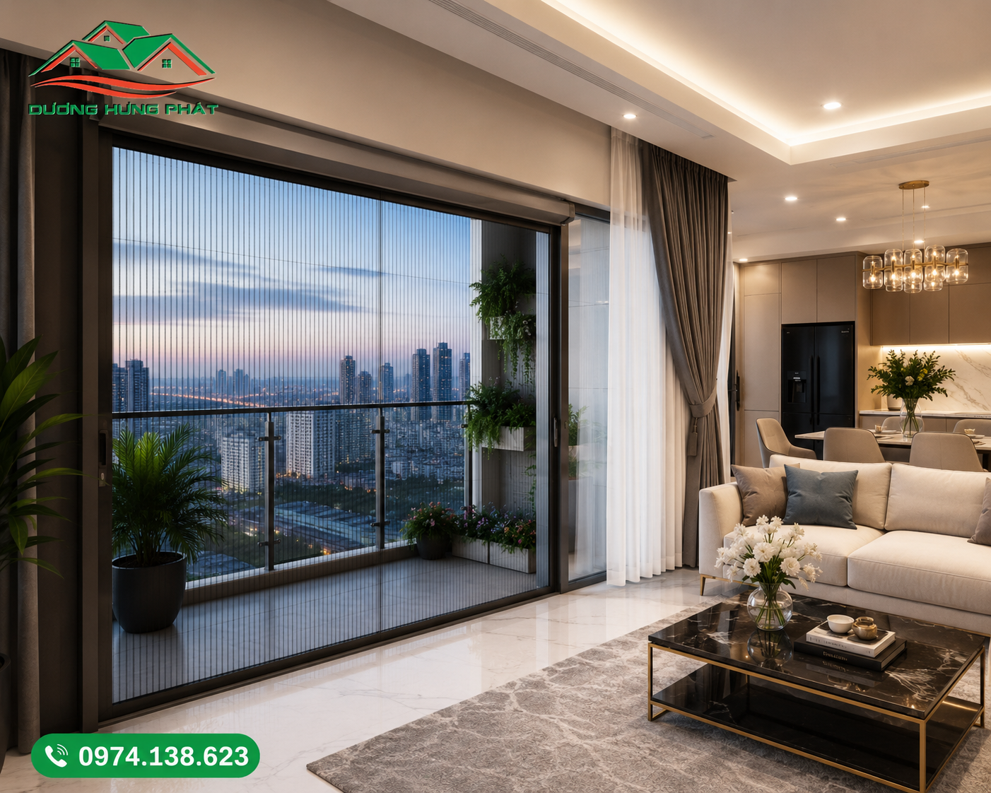 Cửa lưới chống muỗi dạng cuốn tại phường Tân Mỹ
