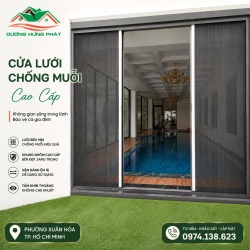 Cửa Lưới Chống Muỗi Uy Tín Giá Rẻ Tại Phường Xuân Hòa, TP.HCM