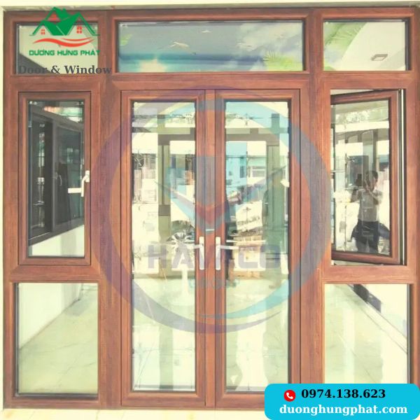 cửa nhôm giả gỗ quận 1
