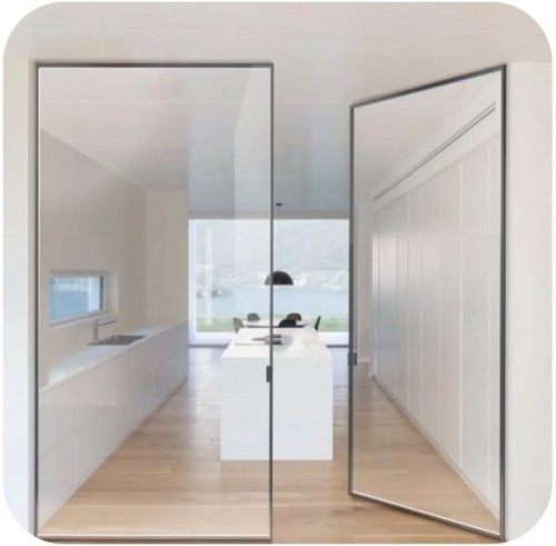 Cửa Nhôm Slim Mở Quay 2 Cánh