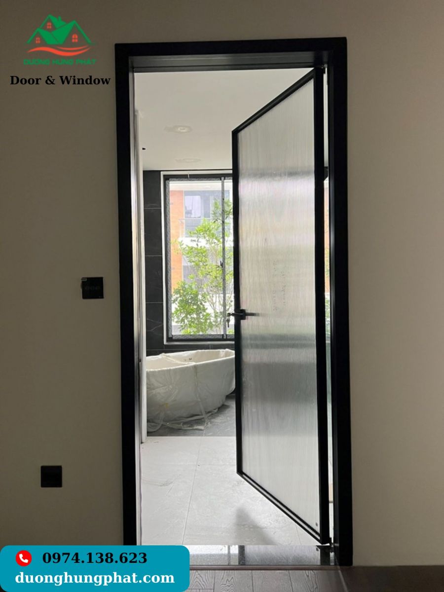 cửa nhôm Slim mở quay 1 cánh