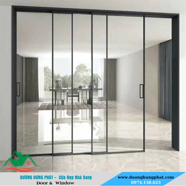 cửa nhôm Slim mở trượt