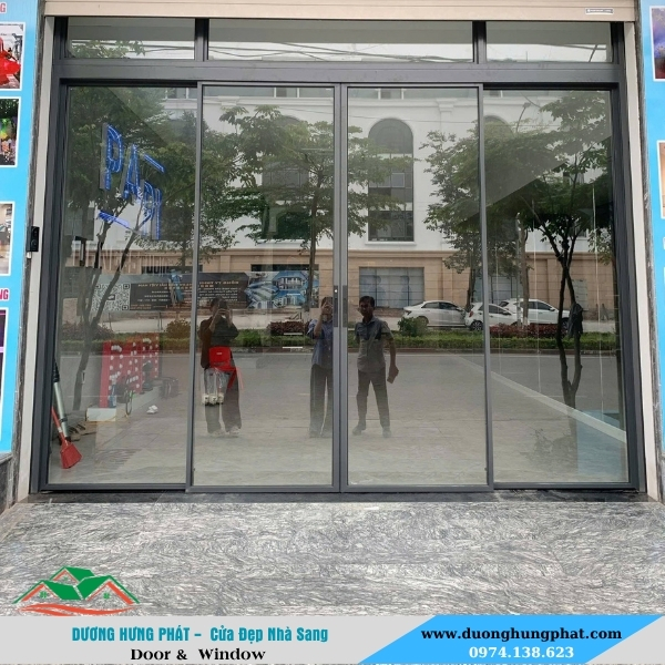 lắp đặt cửa nhôm Slim trượt quay 4 cánh