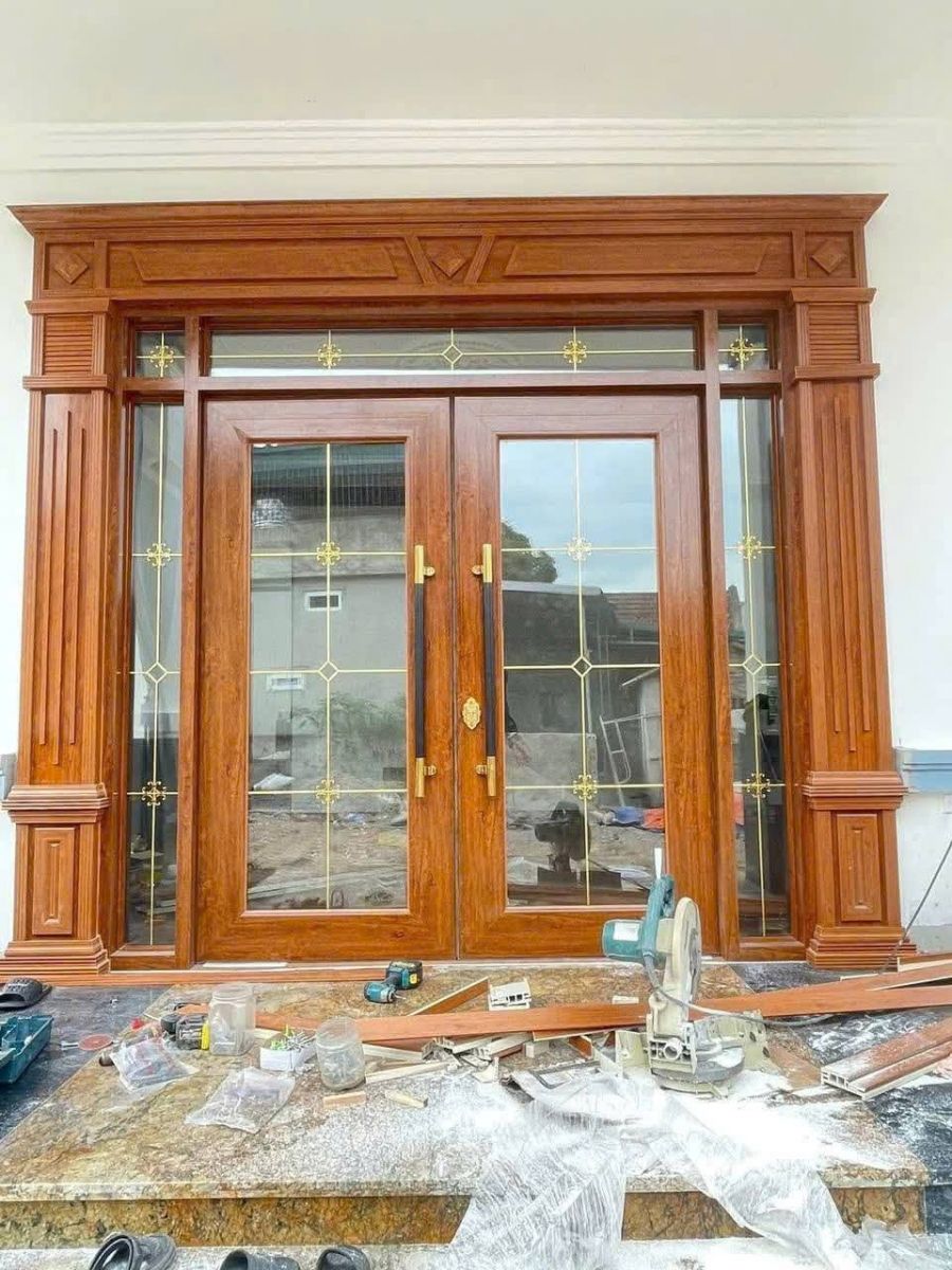 cửa nhôm thủy lực và vách kính