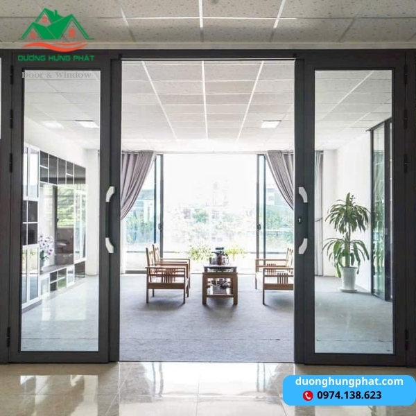 cửa nhôm trượt quay cho biệt thự chung cư