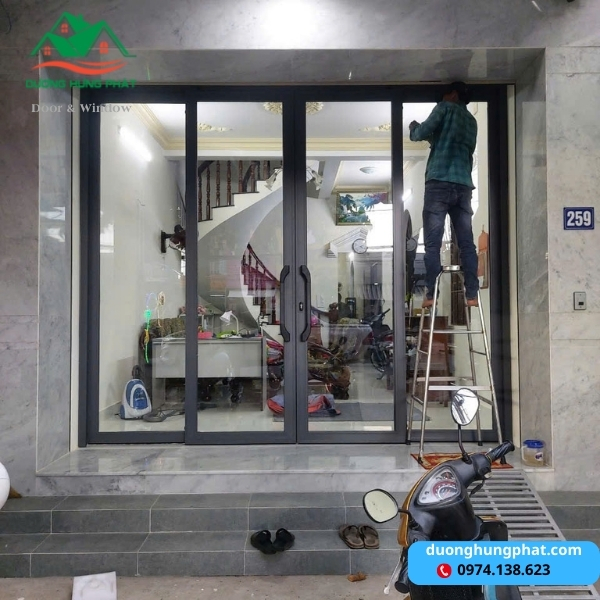 cửa nhôm trượt quay khung nhôm Xingfa hệ 55