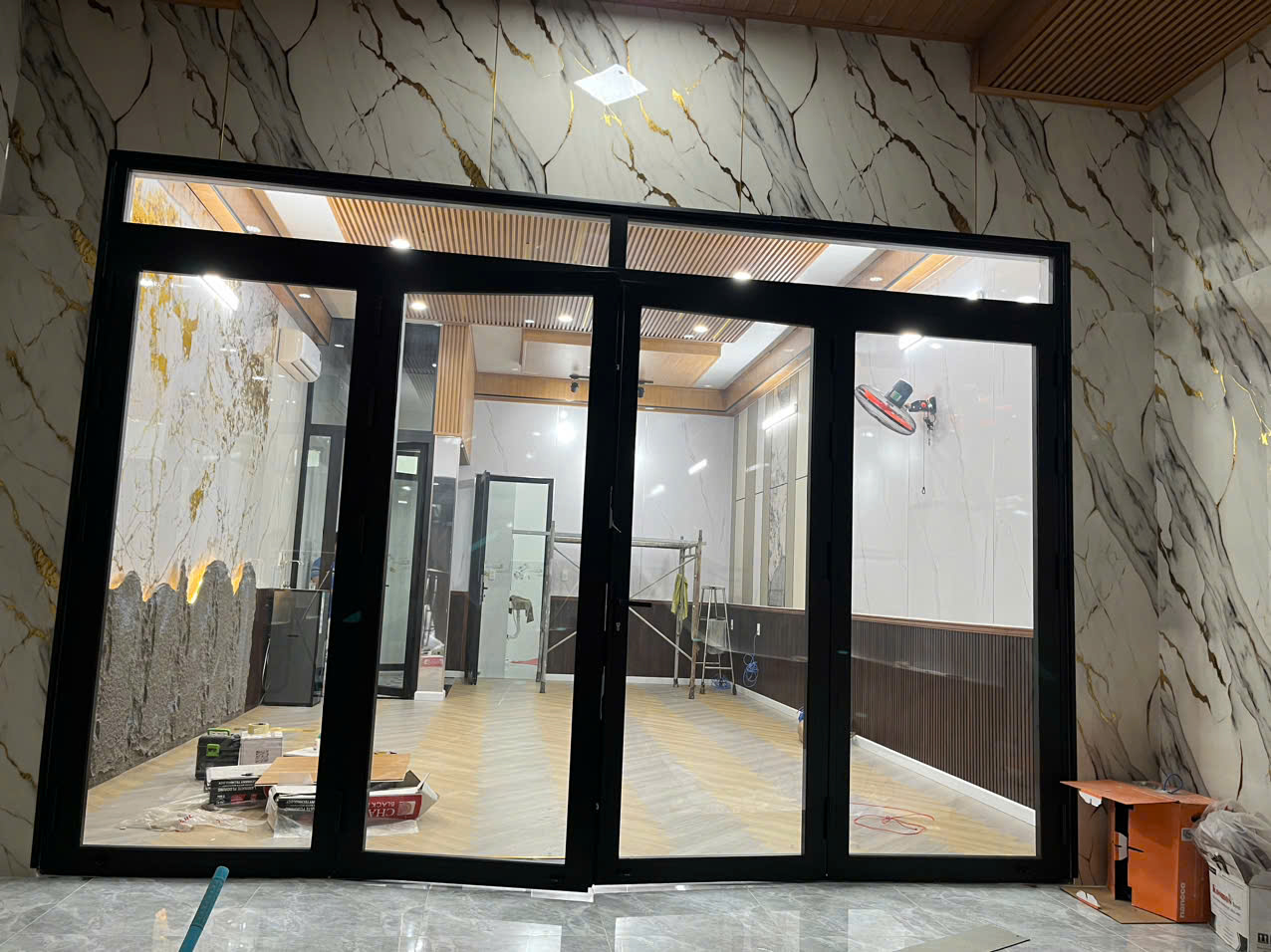cửa nhôm xingfa màu đen 4 cánh cửa nhôm xingfa màu đen 4 cánh