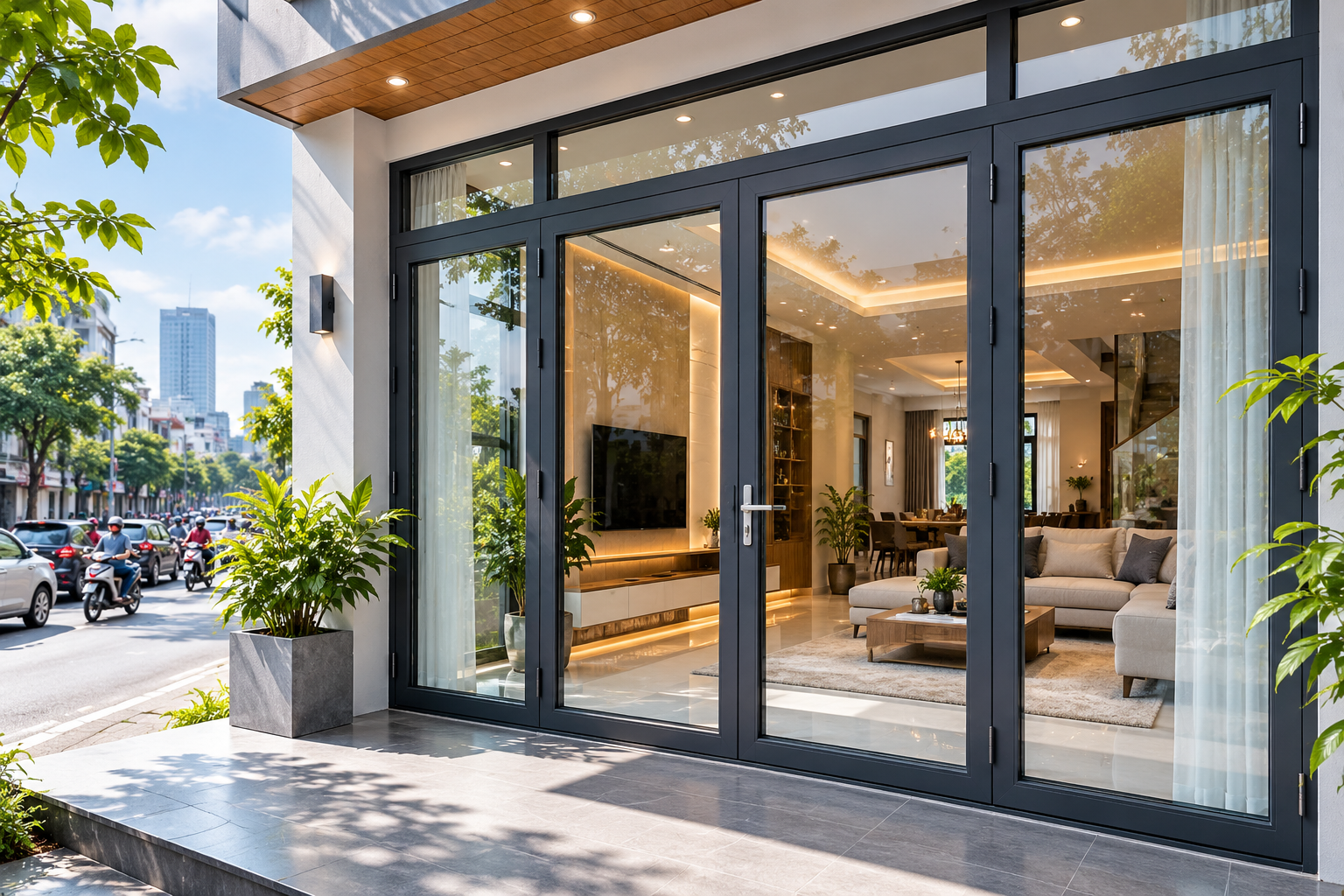 cửa nhôm Xingfa cách âm