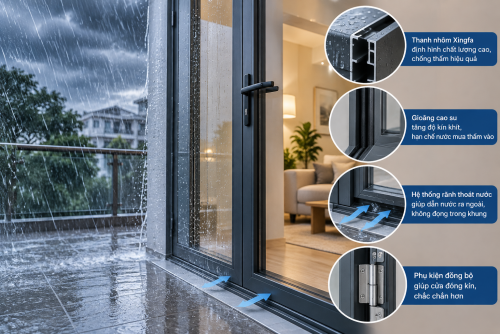 Cửa Nhôm Xingfa Có Ngăn Nước Mưa Được Không?