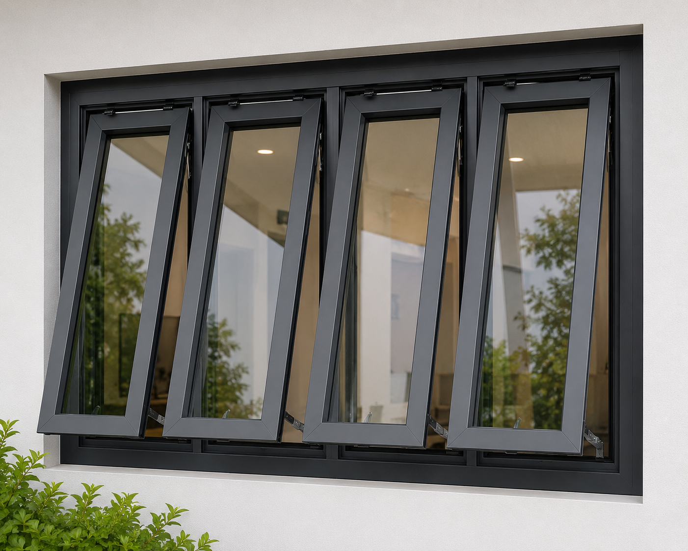 cửa sổ nhôm Xingfa mở hất 4 cánh