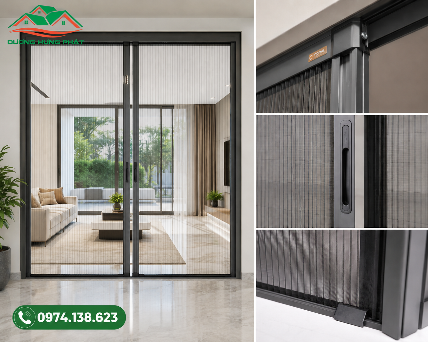 Dương Hưng Phát cam kết cung cấp cửa lưới chống muỗi chất lượng