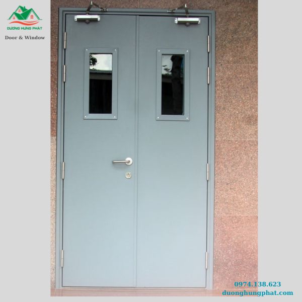 tay co thủy lực cửa chống cháy