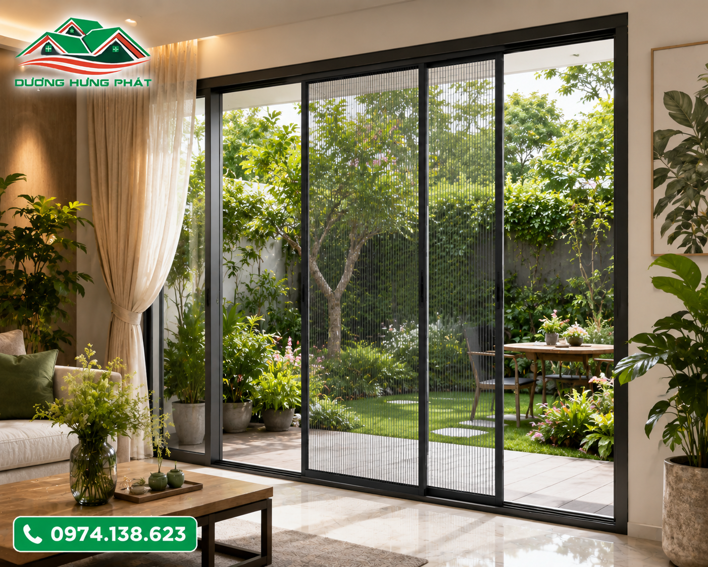 Dương Hưng Phát lắp đặt cửa lưới cho không gian sống xanh tại phường Khánh Hội, TP.HCM