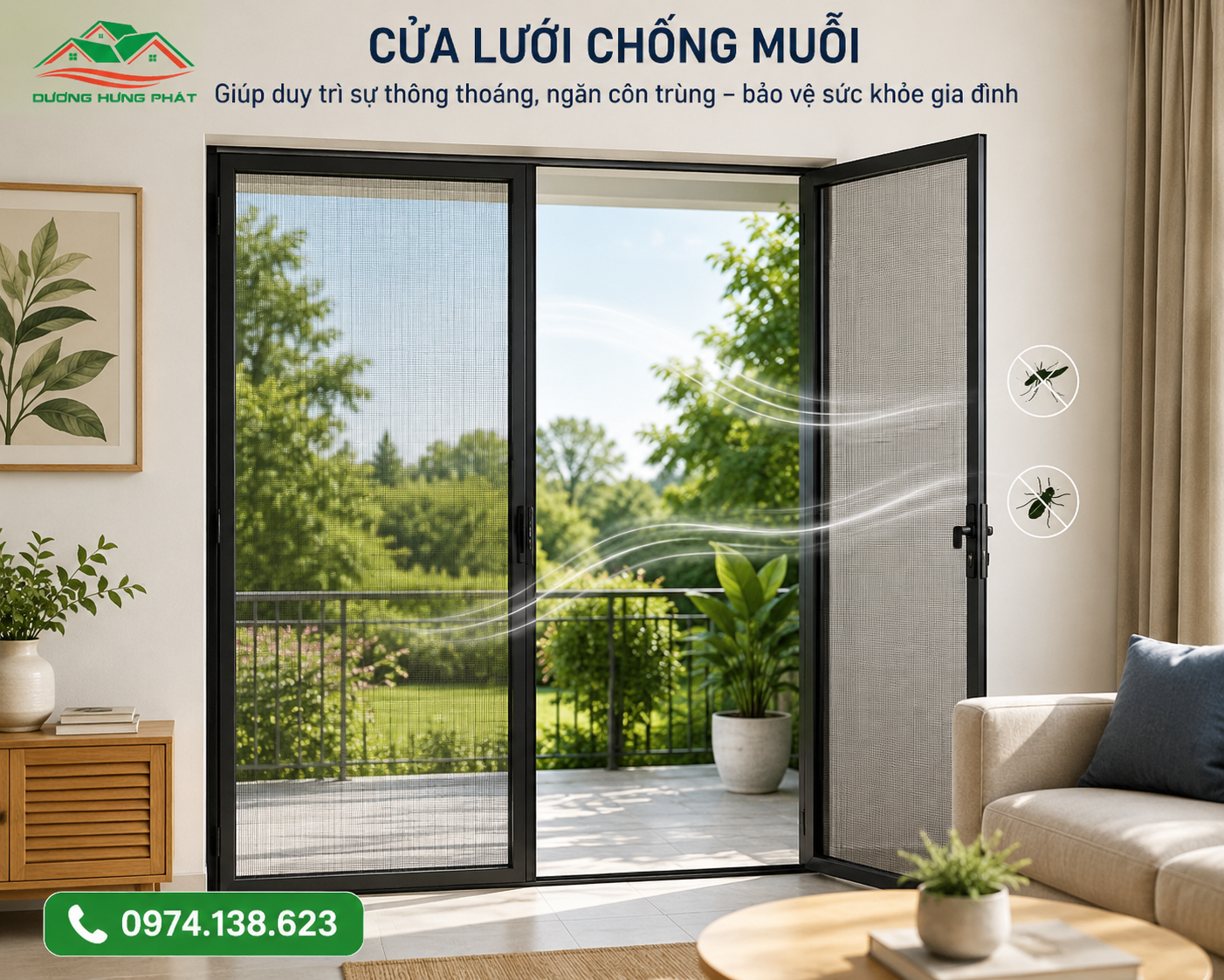 Cung cấp cửa lưới chống muỗi tại phường Bình Tiên, TP.HCM