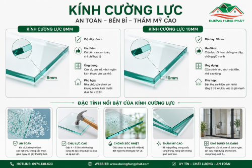 Kính Cường Lực 8mm Hay 10mm Phù Hợp Cho Cửa Chính?