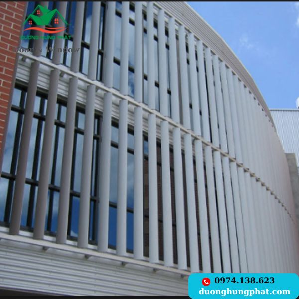 lam nhôm elip mặt dựng tòa nhà