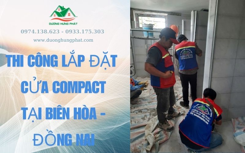 Thi công lắp đặt cửa compact nhà vệ sinh tại Biên Hòa Đồng Nai