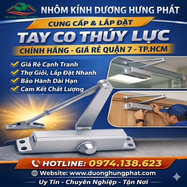 lắp đặt tay co thủy lực chính hãng giá rẻ