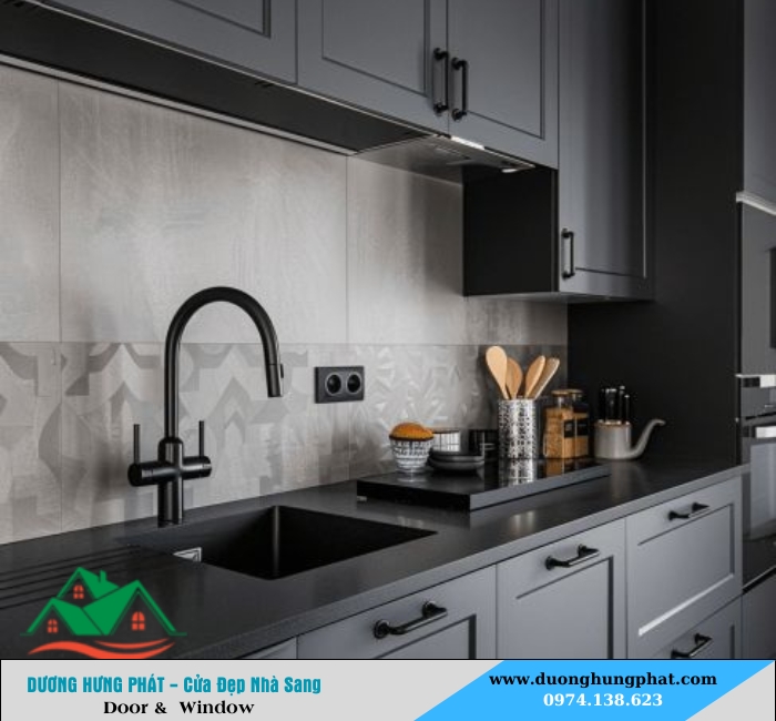 tu bếp nhôm kính quận 12 TP.HCM