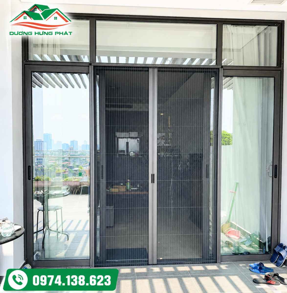 Lắp đặt cửa lưới chống muỗi cửa Dương Hưng phát