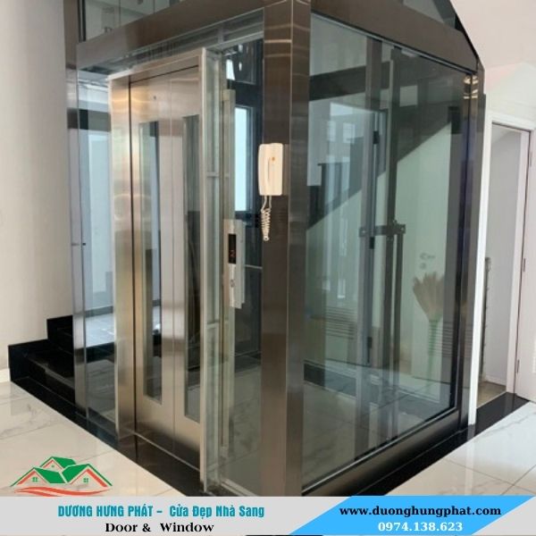 thi công lồng kính thang máy tại Bình Dương