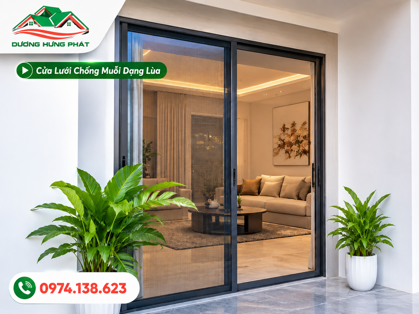 Dương Hưng Phát lắp đặt cửa lưới chống muỗi dạng lùa phường Tân Thới Hiệp