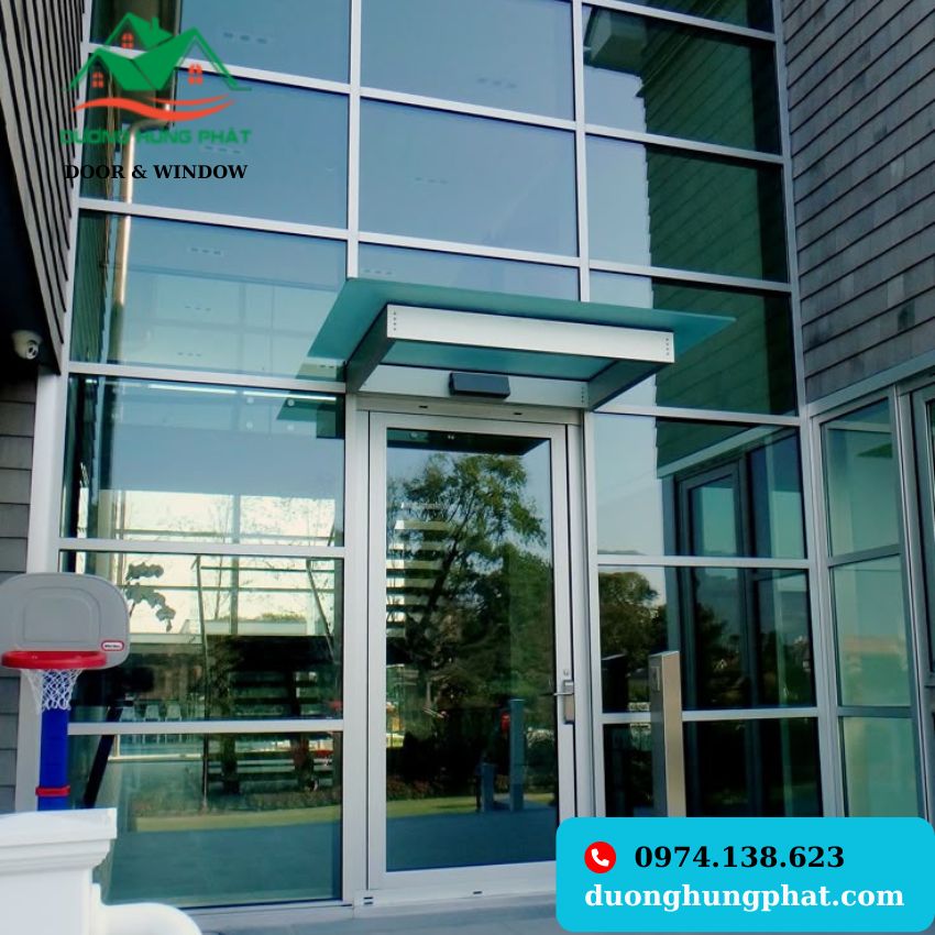 mặt dựng nhôm kính hệ Semi cao cấp