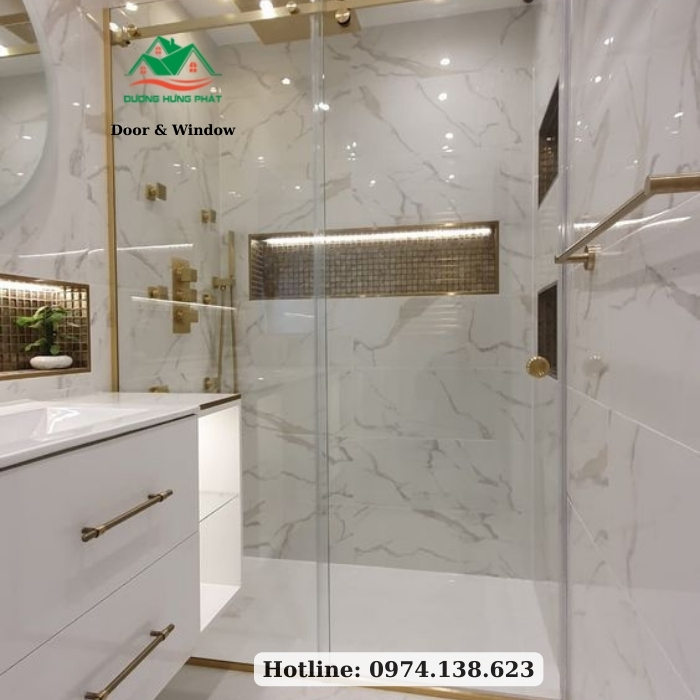 mẫu phòng tắm kính đẹp 2025