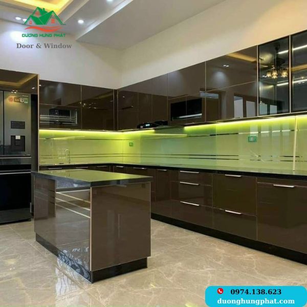 mẫu tủ bếp nhôm kính đẹp tại quận 3 TP.HCM mẫu tủ bếp nhôm kính đẹp tại quận 3 TP.HCM