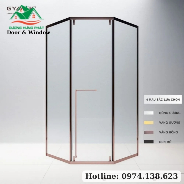 phòng tắm kính cửa lùa Gymek 135 độ phòng tắm kính cửa lùa Gymek 135 độ