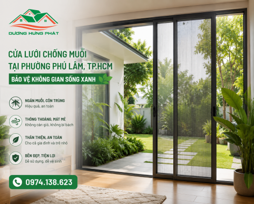Cửa Lưới Chống Muỗi Tại Phường Phú Lâm - Bảo Vệ Không Gian Sống Xanh