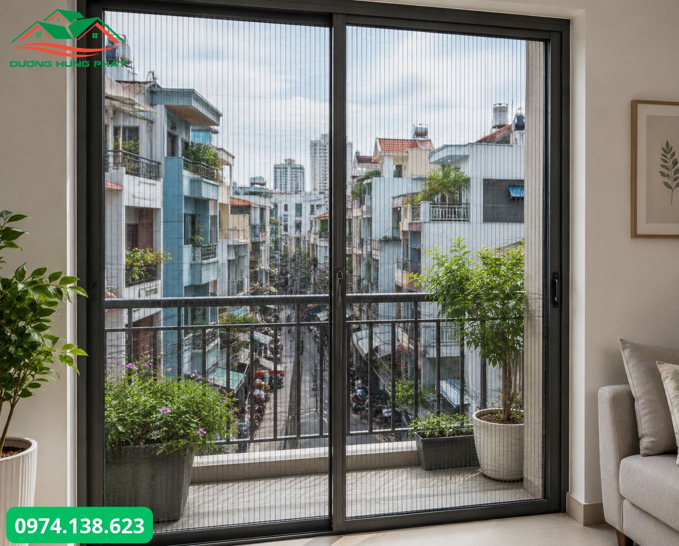 Dương Hưng Phát lắp đặt cửa lưới chống muỗi tại phường Phú Thọ Hòa, TP.HCM