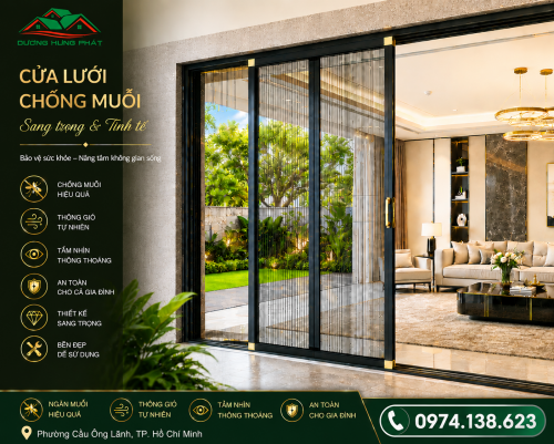 Cung Cấp Cửa Lưới Chống Muỗi Uy Tín Tại Phường Cầu Ông Lãnh, TP.HCM