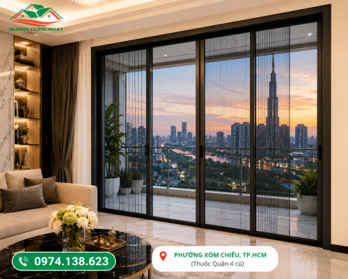 Nâng Tầm Không Gian Sống Với Cửa Lưới Chống Muỗi Tại Phường Xóm Chiếu