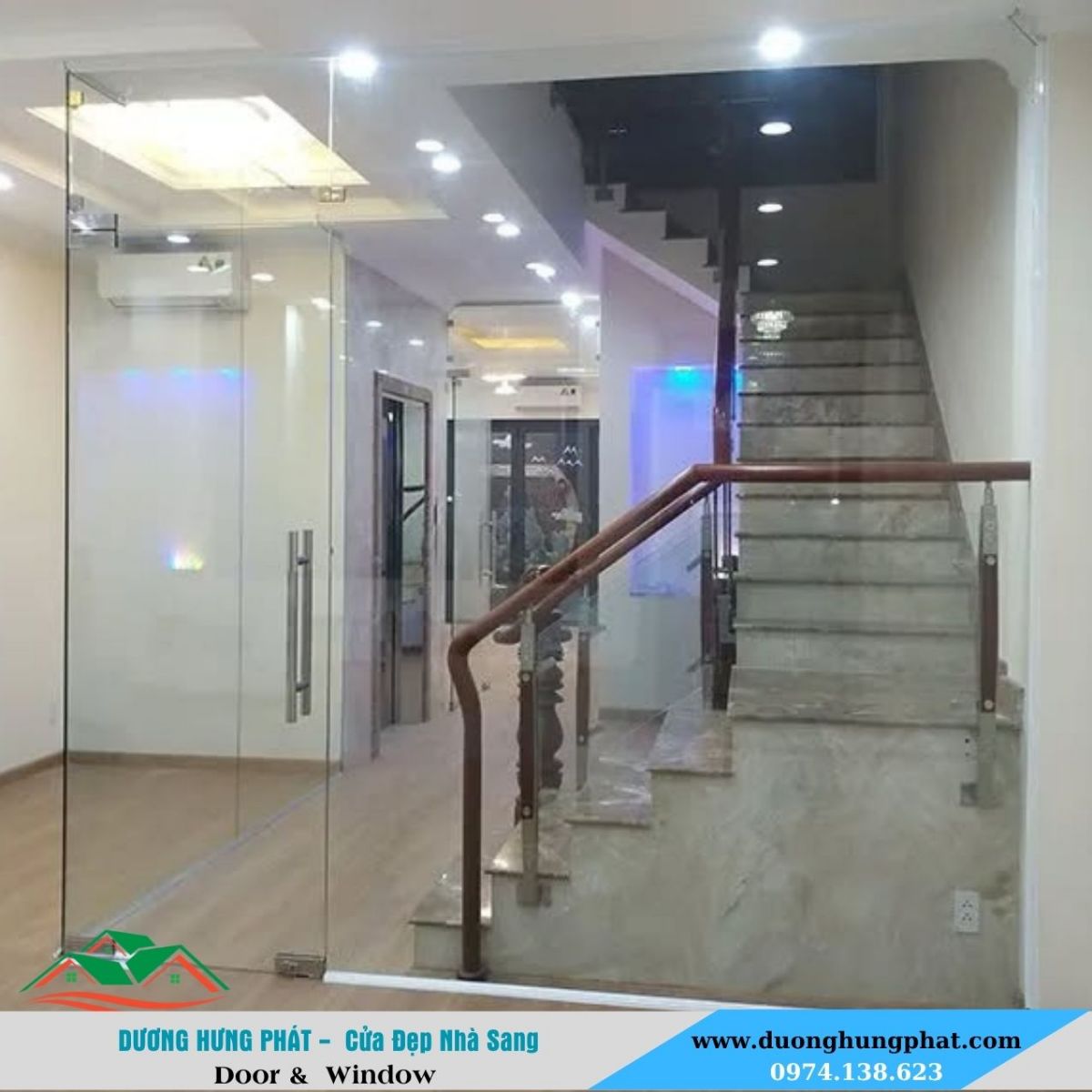 cầu thang kính tân bình