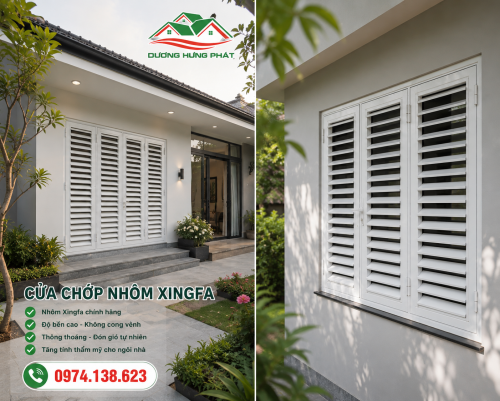 Thi Công Cửa Chớp Nhôm Xingfa Gía Tốt Tại Bến Cát Bình Dương TP.HCM