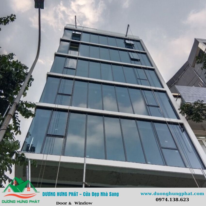 thi công mặt dựng kính nhôm TDA