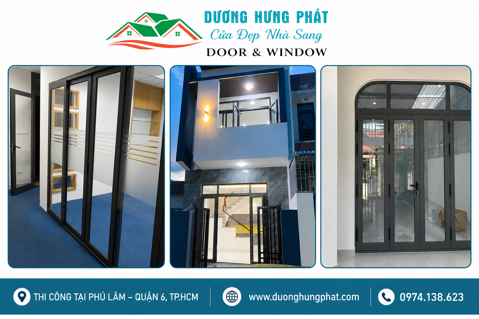 thi công nhôm kính tại Phú Lâm quận 6 TP.HCM