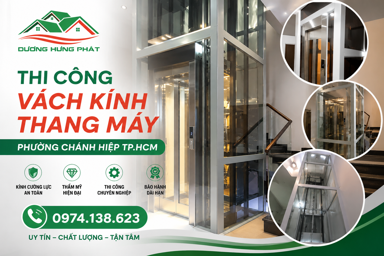 thi công vách kính thang máy tại Phường Chánh Hiệp TP.HCM thi công vách kính thang máy tại Phường Chánh Hiệp TP.HCM